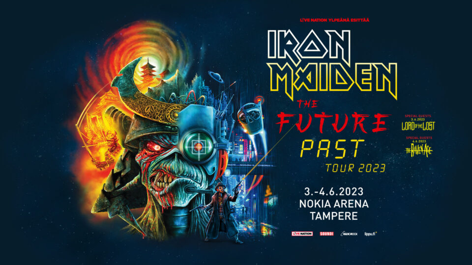 Read more about the article Iron Maiden the Future Past Tour 2023 Nokia Arena 3.6. 2023. Bussikuljetus Lahti matkakeskus lähtö klo 16.00. Nokia Arena-Lahti paluulähtö tapahtuman jälkeen.